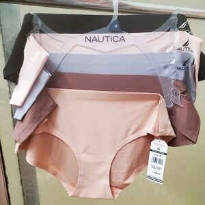 NWT Nautica Intimates Multicolored Laser Hipsters; 5Pk Briefs; Medium Sz. $45.
